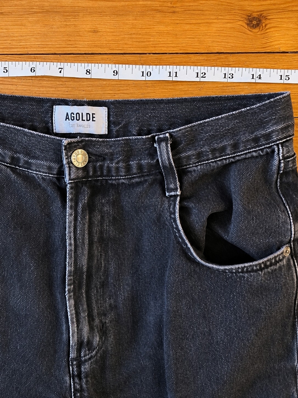 AGOLDE Cargo Jeans Washed Black Wide Leg Women’s Size 28; - Picture 7 of 9